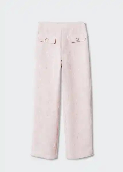 Pantalón Amalia-H Rosa Light Talla L Mujer Mango