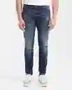Jean Súper Slim- Rider Azul Francés Medio Talla 32/32 Chevignon
