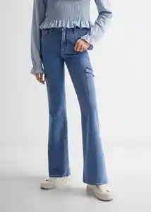 Jean Cargo Del Tejano Medio Talla 20 Teen Niñas Mango