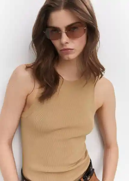 Top Karl Camel Talla XL Mujer Mango