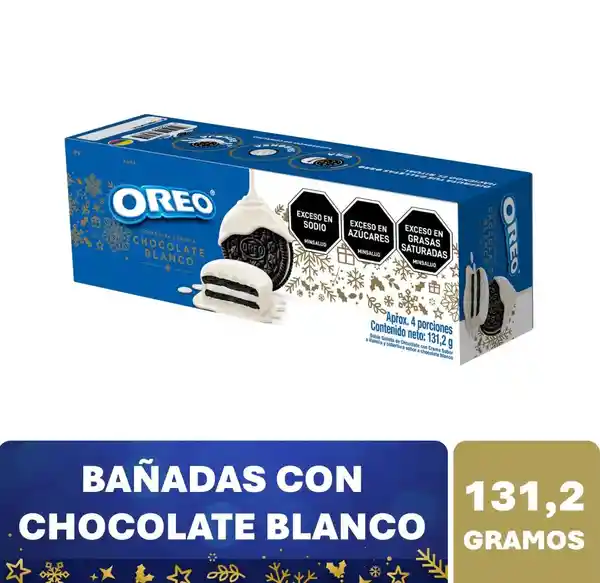 Oreo Galleta Doble de Chocolate con Crema Navidad White Fudge