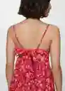 Vestido Florex Rojo Talla XL Mujer Mango