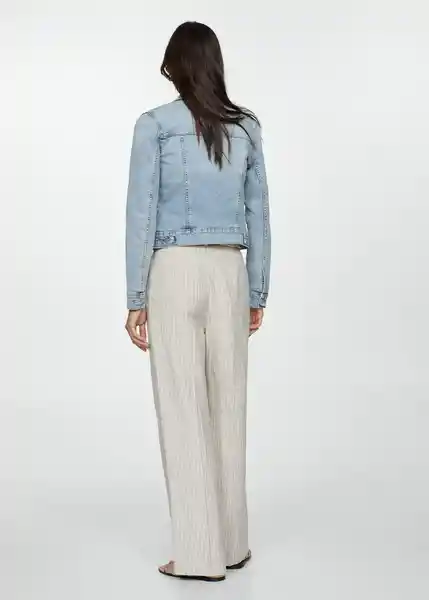 Chaqueta Cazadora Vicky Tejano Claro Talla XS Mujer Mango