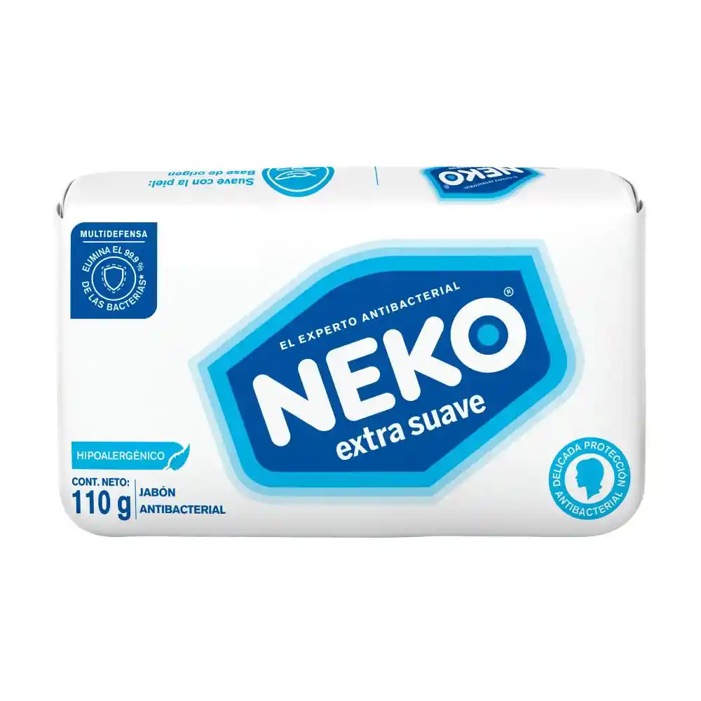 Jabón en barra antibacterial NEKO® EXTRA SUAVE 110g