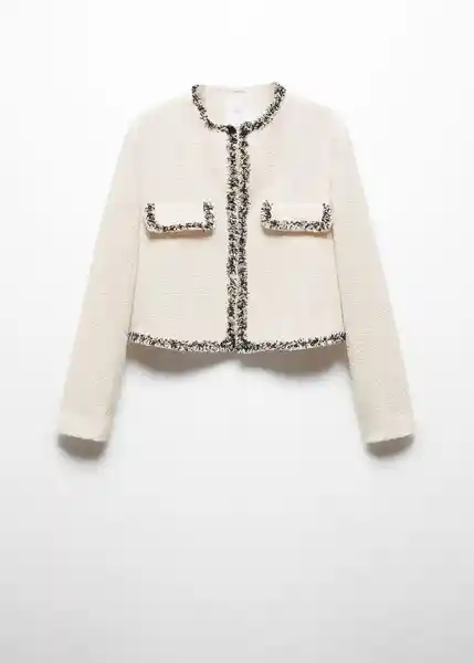 Chaqueta Cinta Crudo Talla L Mujer Mango