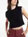  Blusa Tejido Vest Mujer Negro Puro Ultraoscuro Talla L Naf-Naf 