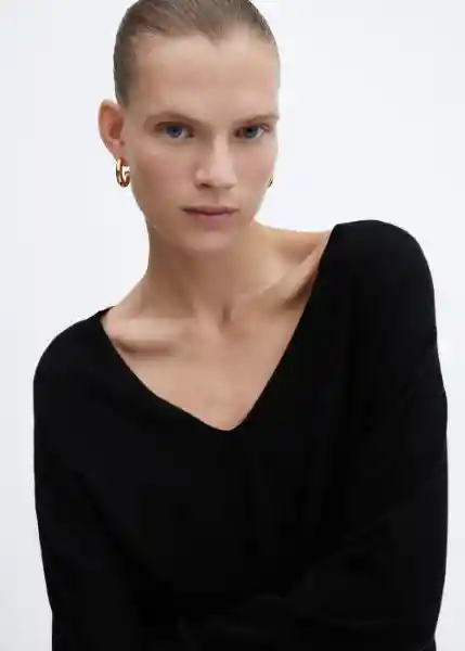 Jersey Vieira Negro Talla L Mujer Mango