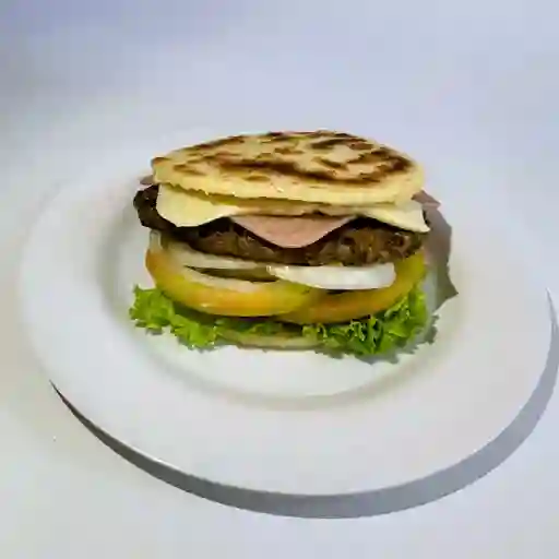 Arepa burger de carne