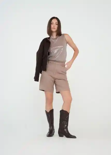 Tejido Mujer Crudo Novia Claro Talla S 589g014 Naf Naf