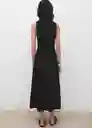Vestido Leti Negro Talla M Mujer Mango