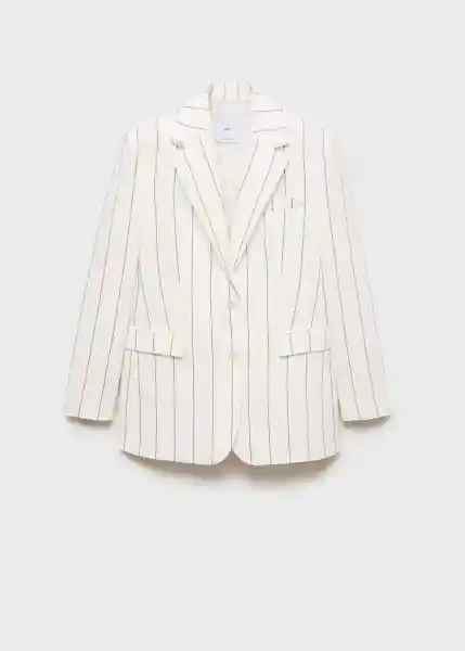 Blazer Americana Moscova Blanco Talla M Mujer Mango