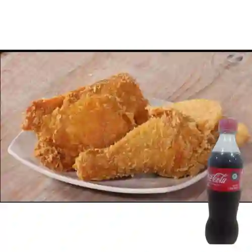 Combo Cuarto de Pollo Broaster + Coca-cola 400 M.l