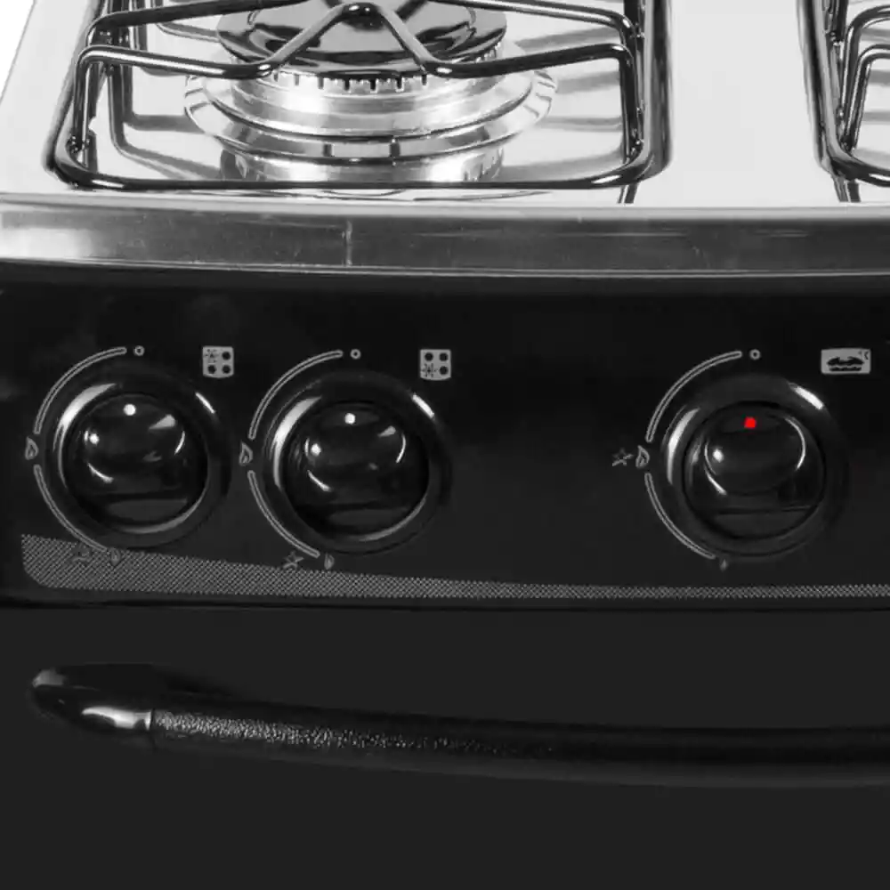 Abba Estufa Ab 101-5 N Neg - 4 Ptos Negra Horno Inox Torre