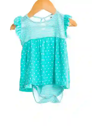Body Corto Para Niña Bebé Azul Talla 0 - 3 Meses People