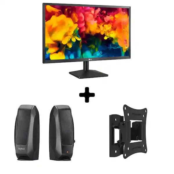 Lg Monitor De 22 22Mk400H + Soporte Fijo + Parlantes S120