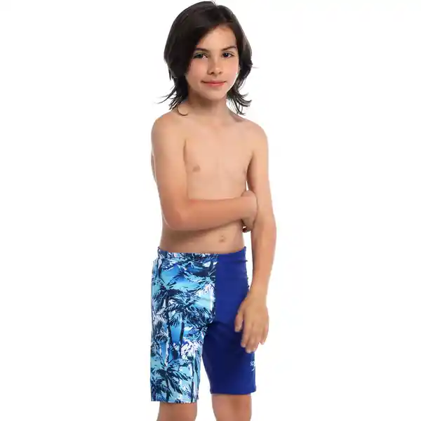 Pantaloneta Baño Jammer Breezy Palm Junior Masculino 8 Speedo