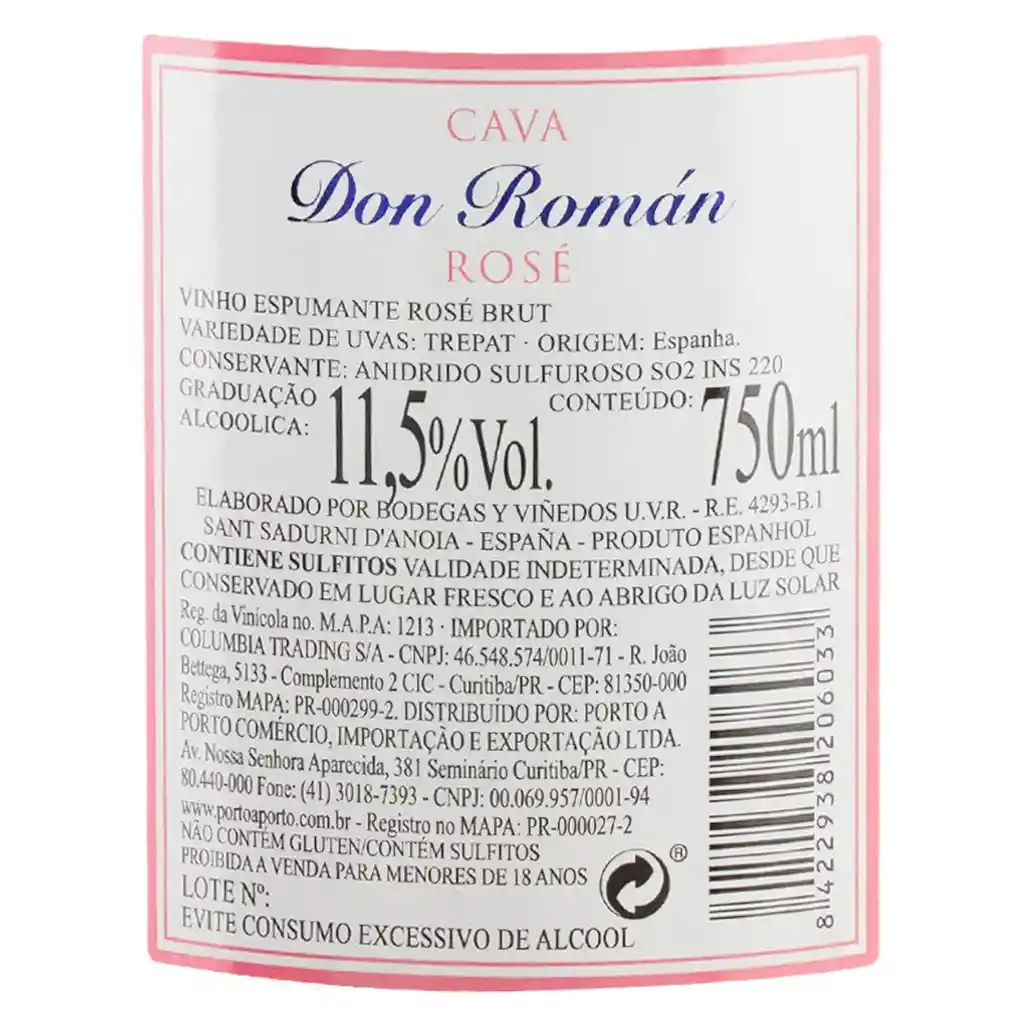  Don Roman Cava Vino Espumoso Rose 