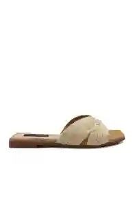 Sandalias Plana Sapphire Beige Talla 37 Mercedes Campuzano