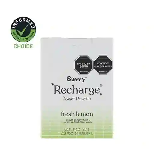 Savvy Mezcla en Polvo Recharge Limón