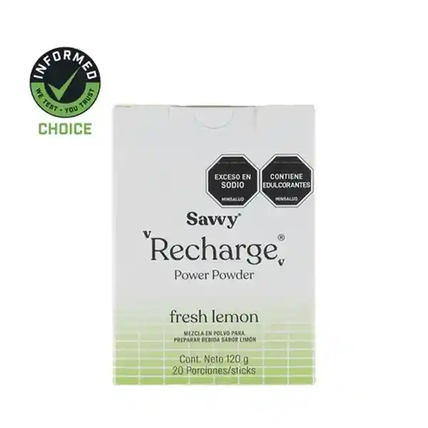 Savvy Mezcla en Polvo Recharge Limón