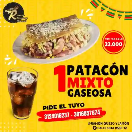 1 Patacon Mixto + 1 Gaseosa