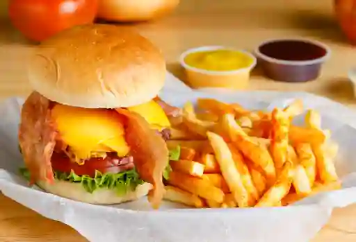 Hamburguesa Queso y Tocineta
