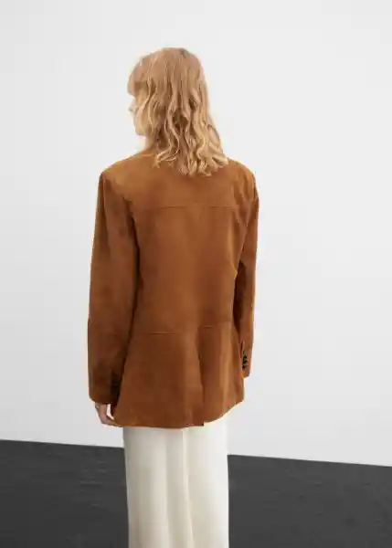 Blazer Americana Nobu Camel Talla M Mujer Mango