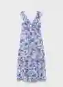 Vestido Ramona Azul Talla L Mujer Mango