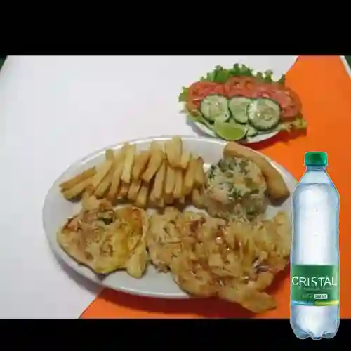 Combo Pechuga a la Plancha +Agua Cristal C/Gas 600ml