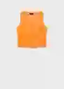 Top Evans Naranja Talla S Mujer Mango