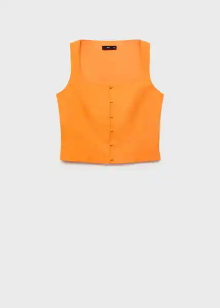 Top Evans Naranja Talla S Mujer Mango