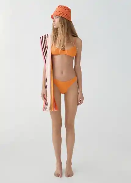 Top Bikini Solene Naranja Talla M Mujer Mango