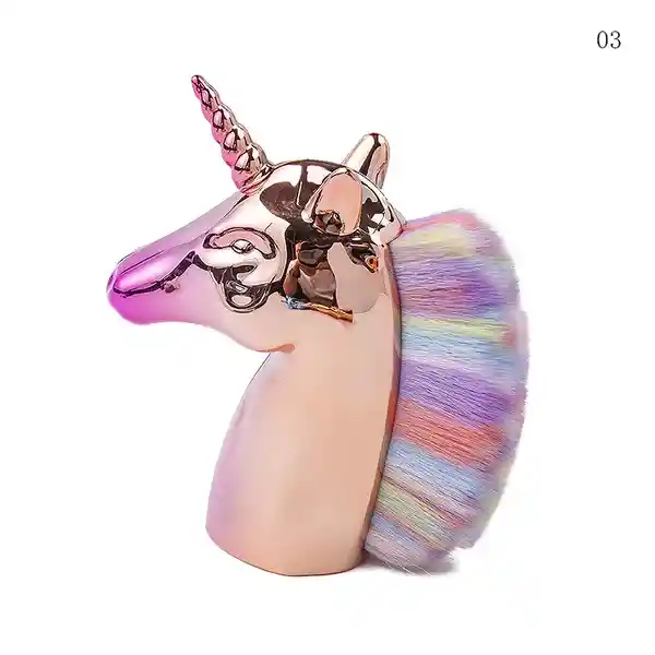 Brocha Para Maquillaje Unicornio Arcoiris