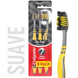 Colgate Cepillo de Dientes Zig Zag Carbón Suave