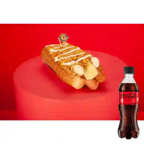 Combo Súper Perro + Coca Cola Sin Azúcar 400 ml