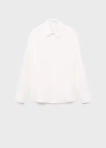 Camisa Lima Off White Talla S Mujer Mango