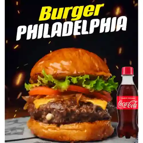 Combo Burger Philadelphia +Cocacola Orig 250ml