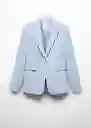 Blazer Americana Boreal Celeste Talla 50 Mujer Mango