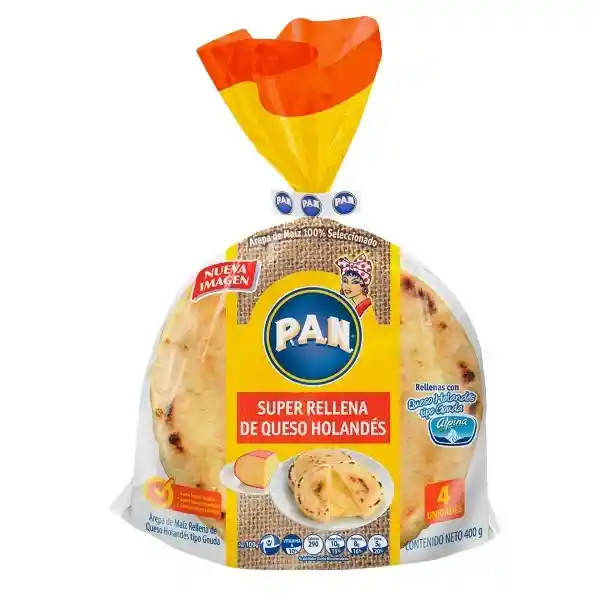 Pan Arepa de Maíz Queso Holandés