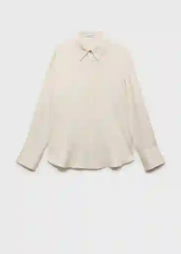 Camisa Ideale Crudo Talla M Mujer Mango