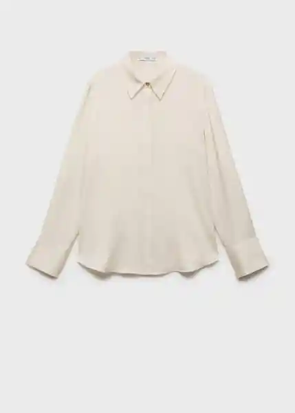 Camisa Ideale Crudo Talla M Mujer Mango