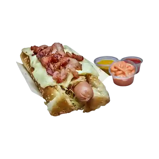 2 Perros con Tocineta + Papas + 2 Gaseosas 250 ml