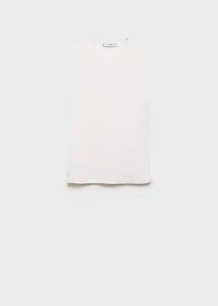 Camiseta Trancoso Blanco Talla M Mujer Mango