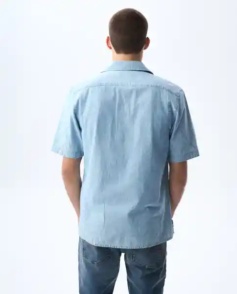 Camisa Hombre Azul Talla M 511G001_AZU114604 Americanino