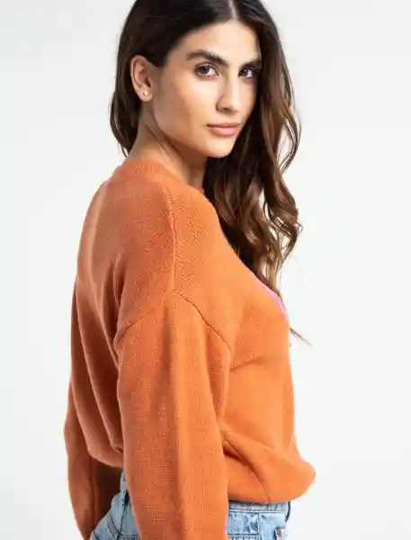 Blusa Tejido Fearles Mujer Naranja Medio T. S 483E051 Naf Naf