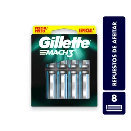 Gillette Repuesto Mach 3 x 8 Unidades