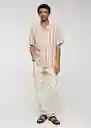 Camisa Phuket-H Naranja Talla L Hombre Mango