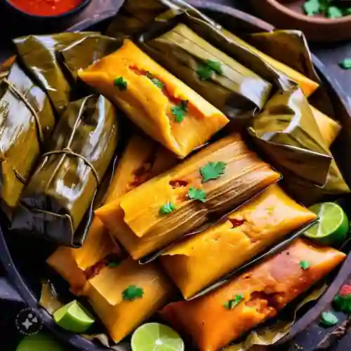 Tamal de Arroz con Pollo