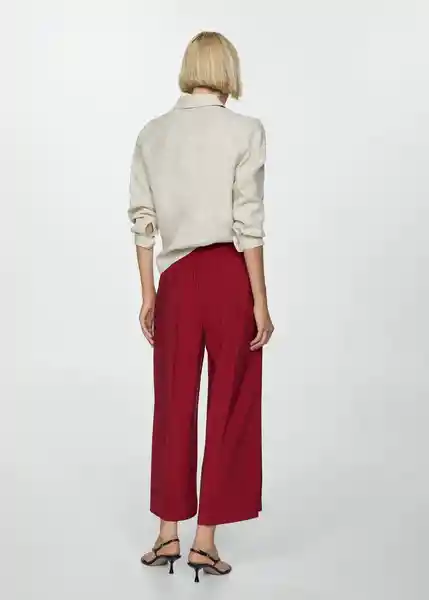 Pantalón Lidof Rojo Talla L Mujer Mango