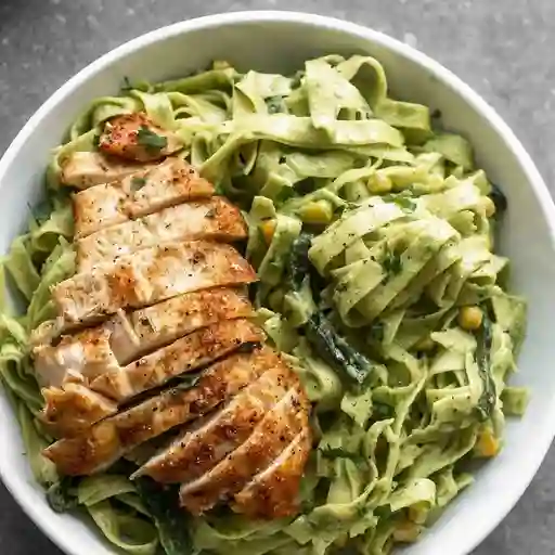 Combo pasta pesto con pollo